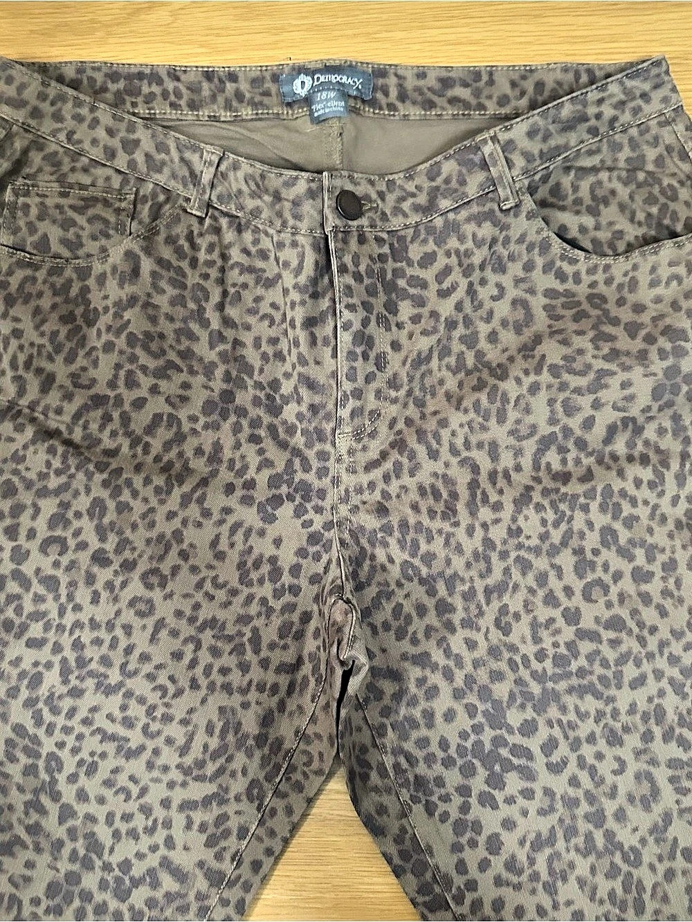 Democracy Flex-elle Jeans Animal Print Skinny Jeans Waist 18W